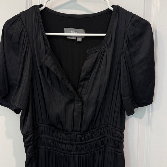 Anthropologie The Somerset Maxi Dress in Black Satin - Picture 8 of 12